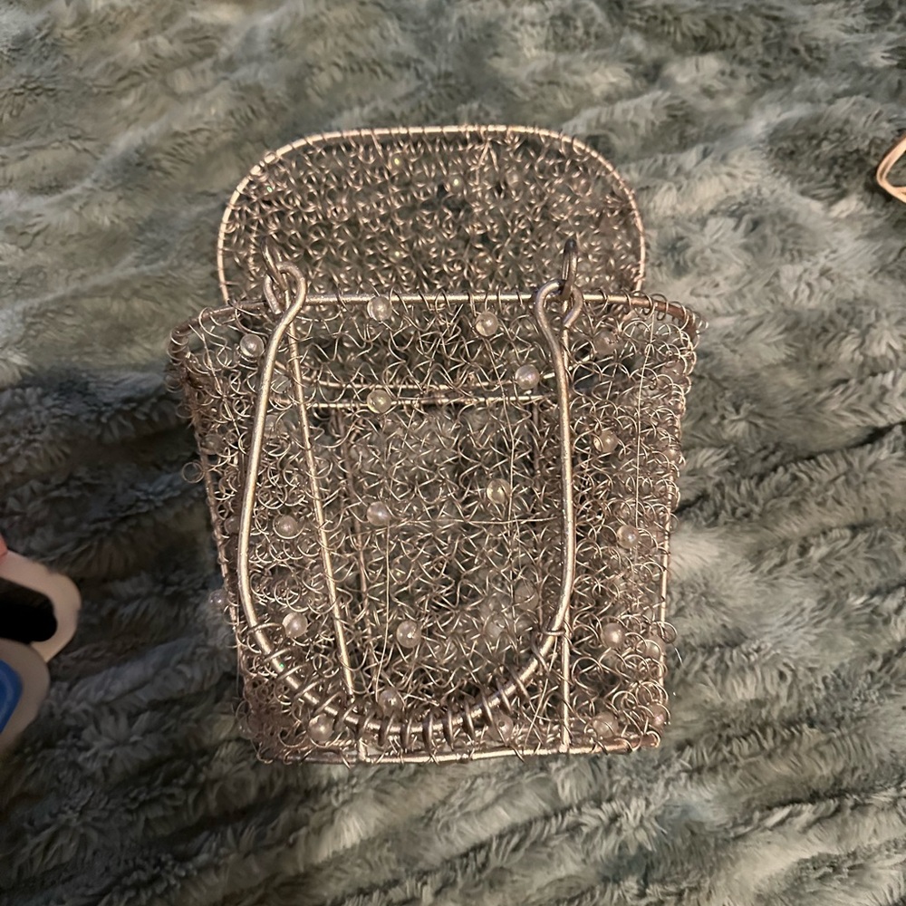 Chic Silver Wire Mesh Mini Bag - image 7